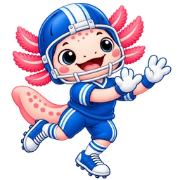 Asher catching a football