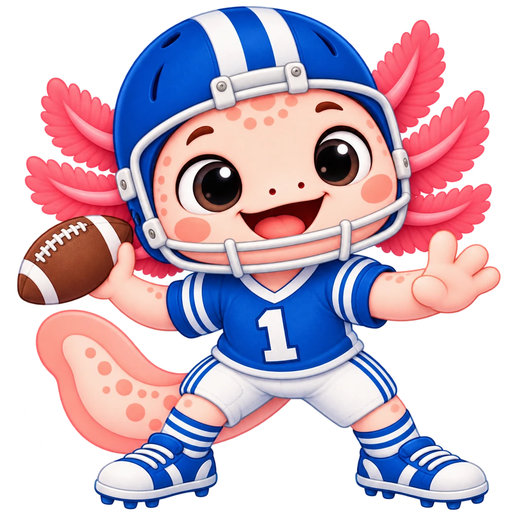 Asher throwing a football