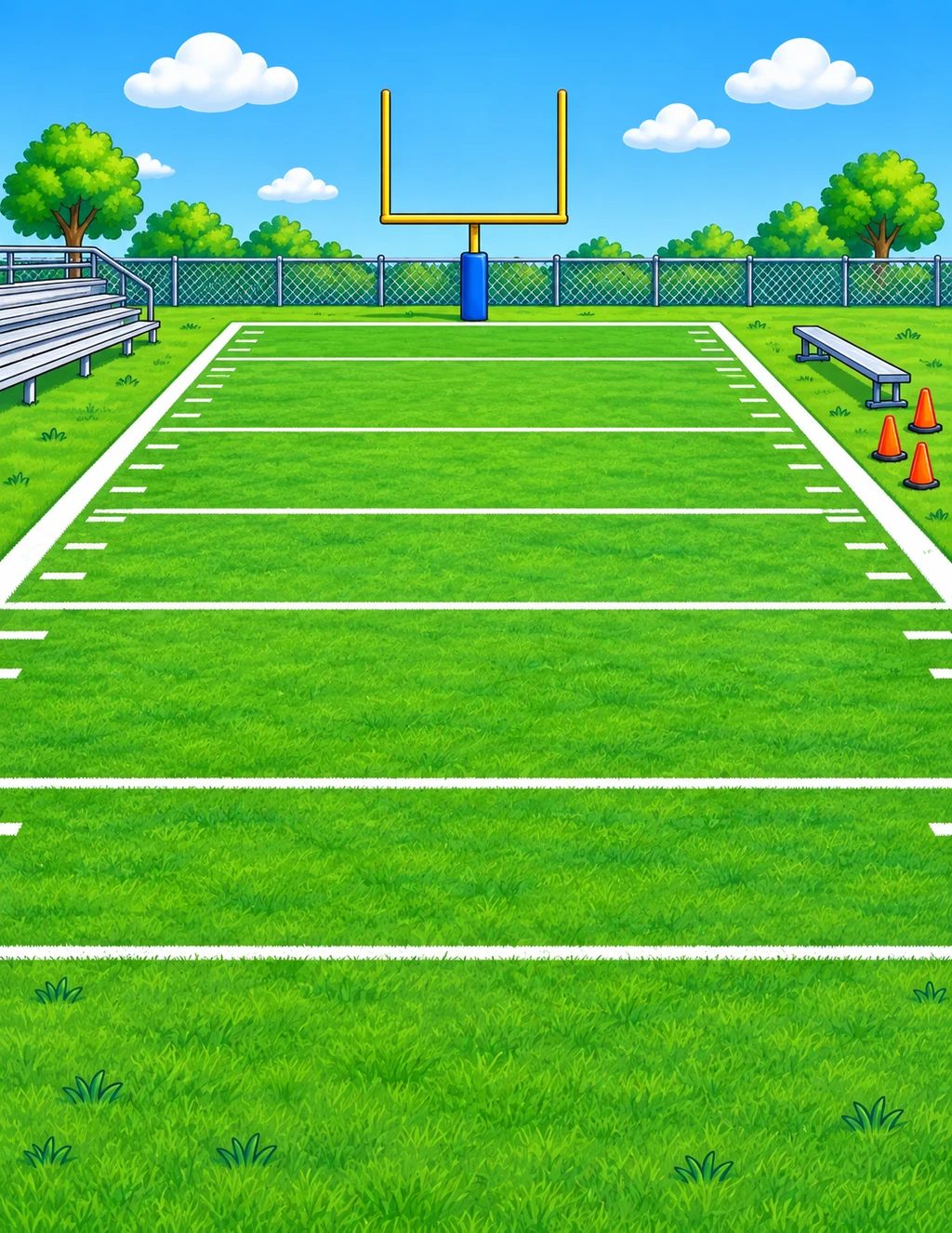 Youth football practice field